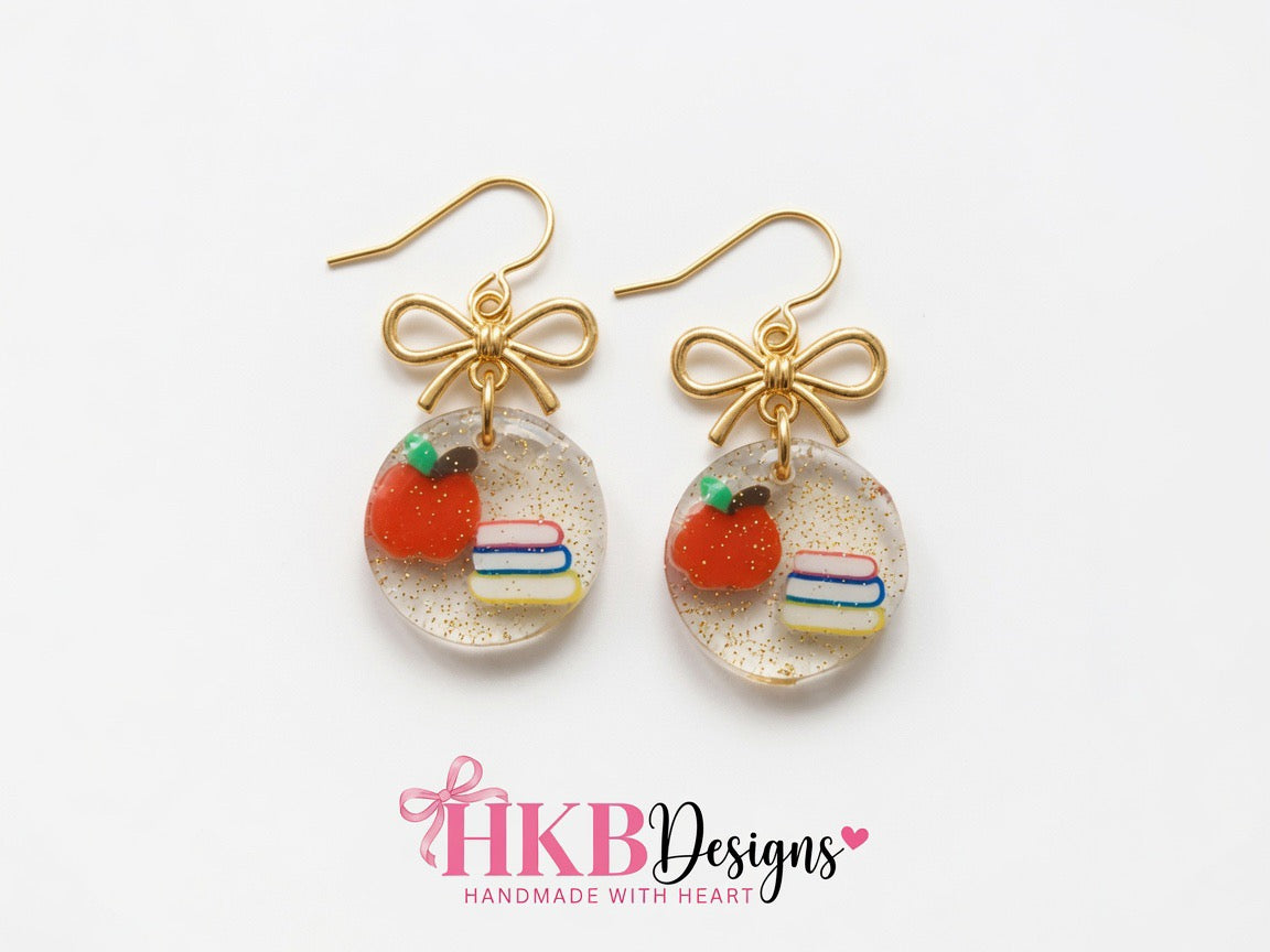 School Days Round Earrings – A+ Apple