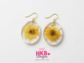 Sunshine Yellow Flower Resin Earrings