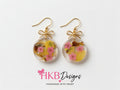 Pink Sunshine - Round Shape Resin Earrings