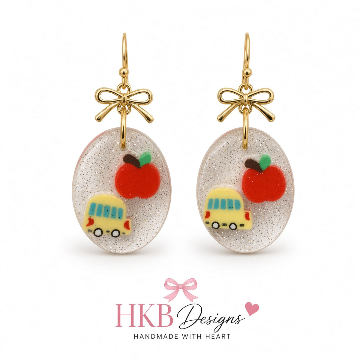 School Days Oval Earrings – Ready, Set, School