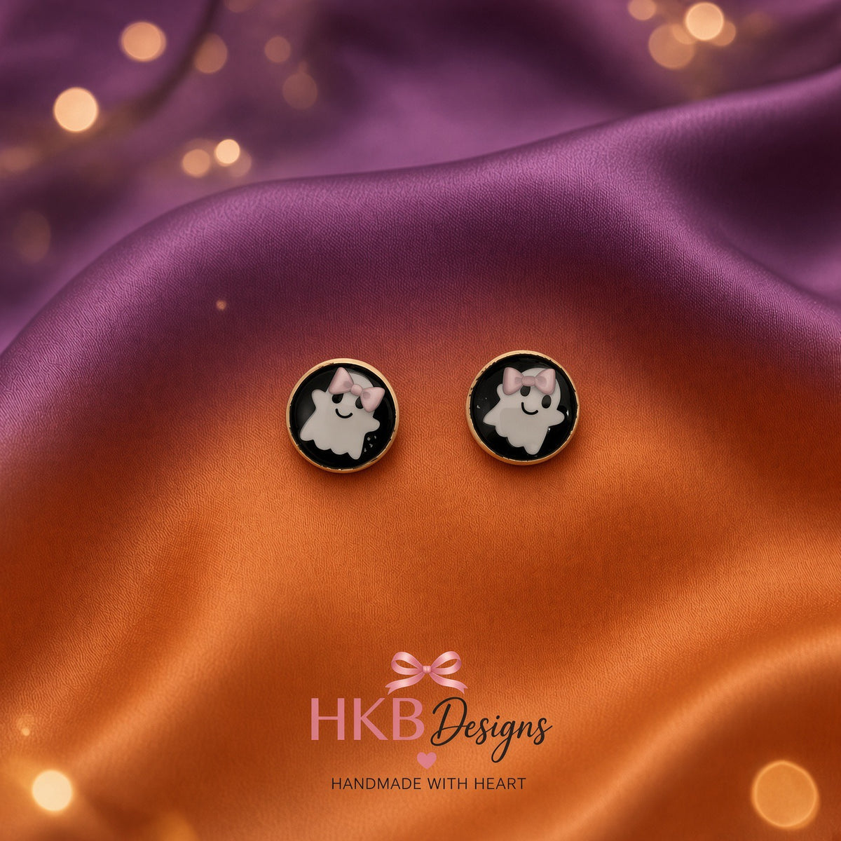 Bitty Boos - Ghost With Smile Studs